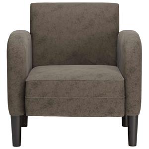 VidaXL Fauteuil met armleuningen 54 cm kunstleer donkergrijs