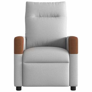 VidaXL Fauteuil verstelbaar stof wolk grijs