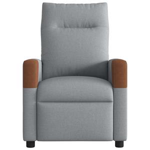VidaXL Fauteuil verstelbaar stof lichtgrijs