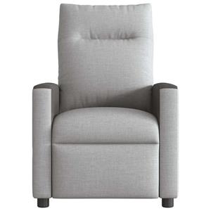 VidaXL Fauteuil verstelbaar stof wolk grijs