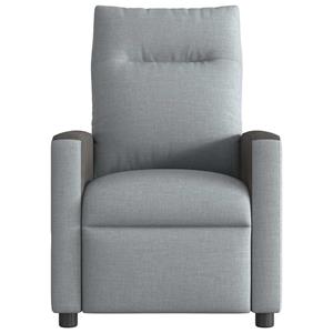 VidaXL Fauteuil verstelbaar stof lichtgrijs