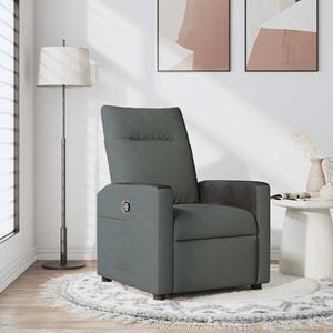 VidaXL Fauteuil verstelbaar stof donkergrijs