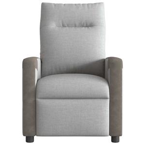 VidaXL Fauteuil verstelbaar stof wolk grijs