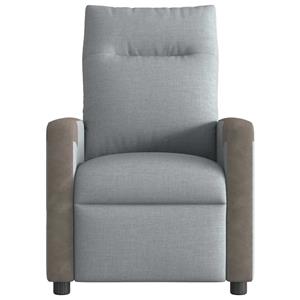 VidaXL Fauteuil verstelbaar stof lichtgrijs