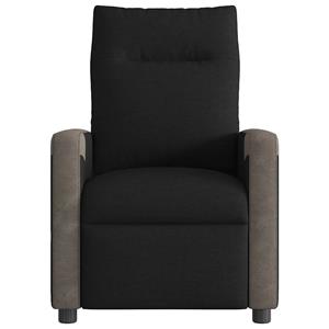 VidaXL Fauteuil verstelbaar stof zwart
