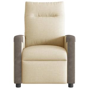 VidaXL Fauteuil verstelbaar stof crèmekleurig