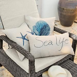 Loberon Kussenhoes set van 3 Sea life