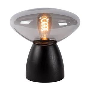 Atmooz by Charrell Atmooz Tafellamp Cannes - Zwart Eikenhout & Gerookt Glas - Ø 29 cm