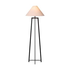 Atmooz by Charrell Atmooz Leoni - Staande Lamp - Zwart - Witte Linnen Lampenkap - 170 cm