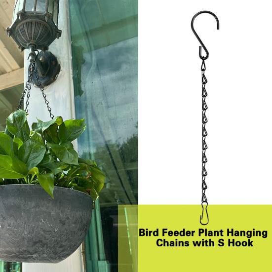 Amusedly 10 stuks plantenhangkettingen roestvrij sterk dragend corrosiebestendig verstelbaar gemakkelijk op te hangen vogelvoederbak planten 25cm 10 pcs