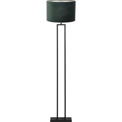 Light & Living Vloerlamp Shiva|Velours - Zwart|Donkergroen - Ø40x170cm