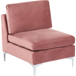 Beliani  EVJA - 1-zitsbank - Roze - Fluweel