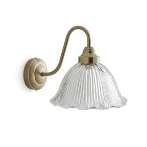 LA REDOUTE INTERIEURS Wandlamp in gestreept glas en messing, Iloa