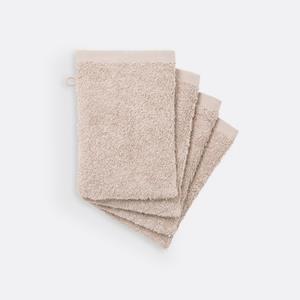 LA REDOUTE INTERIEURS Set van 4 washandjes SCENARIO in badstof