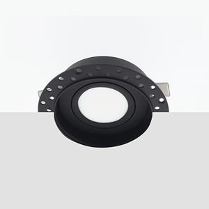 Letsleds Bella Ondiepe LED inbouw 40mm trimless spot kantelbaar 5Watt rond ZWART IP65 dimbaar - interne driver