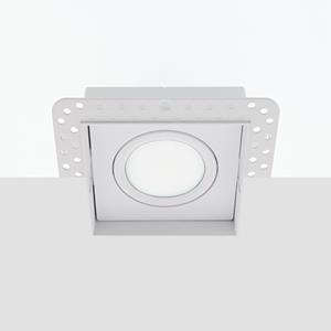 Letsleds Bella Ondiepe LED inbouw 40mm trimless spot kantelbaar 5Watt vierkant WIT IP65 dimbaar - interne driver