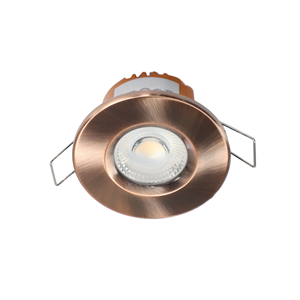 Letsleds LED fire rated inbouwspot 6Watt rond KOPER IP65 dimbaar - CCT - 2700K - 3000K - 4000k - interne driver - brandvertragend