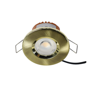 Letsleds LED fire rated inbouwspot 6Watt rond MESSING IP65 dimbaar - CCT - 2700K - 3000K - 4000k - interne driver - brandvertragend