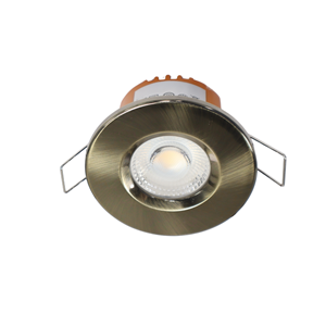 Letsleds LED fire rated inbouwspot 6Watt rond BRONS ANTIEK IP65 dimbaar - CCT - 2700K - 3000K - 4000k - interne driver - brandvertragend