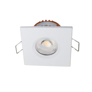 Letsleds LED fire rated inbouwspot 6Watt vierkant WIT IP65 dimbaar - CCT - 2700K - 3000K - 4000k - interne driver - brandvertragend