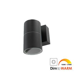 Letsleds Wandlamp LED 1x7Watt ZWART 230Volt IP65 dimbaar