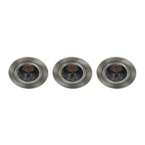 Letsleds Set 3x Ondiepe Bella LED spot kantelbaar 5Watt rond NIKKEL IP65 dimbaar