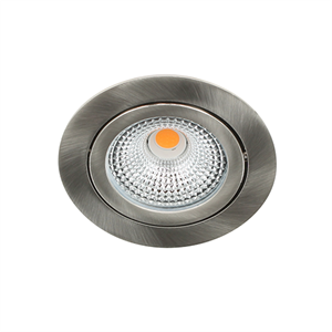 Letsleds Bella Ondiepe LED spot kantelbaar 5Watt rond NIKKEL IP65 dimbaar
