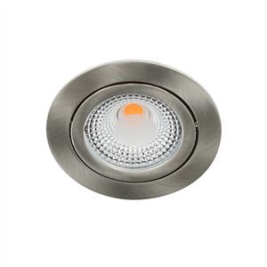 Letsleds Bella Ondiepe LED spot kantelbaar 5Watt rond NIKKEL IP65 dimbaar