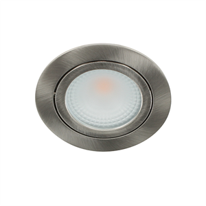 Letsleds Bella Ondiepe LED spot kantelbaar 5Watt rond NIKKEL IP65 dimbaar