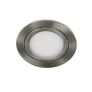 Letsleds Bella Ondiepe LED spot kantelbaar 5Watt rond NIKKEL IP65 dimbaar