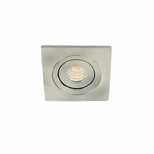Letsleds Libra LED mini spot kantelbaar 3Watt vierkant NIKKEL IP65 dimbaar