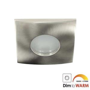 Letsleds LED spot Calisto GU10 7Watt vierkant NIKKEL IP65 dimbaar