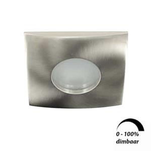 Letsleds LED spot Calisto GU10 6Watt vierkant NIKKEL IP65 dimbaar