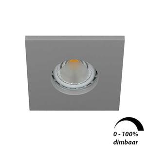 Letsleds LED spot GU10 6Watt vierkant GRIJS IP65 dimbaar