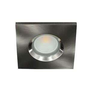 Letsleds Camilla LED spot GU10 COB 3Watt vierkant NIKKEL IP65 dimbaar