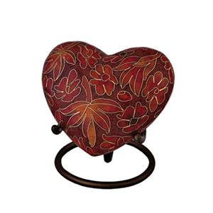 Terrybear Hart urn Etienne Autumn Leaves + standaard