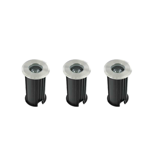 Letsleds Set 3x Rota LED mini grondspot 1Watt RVS 304 rond IP65
