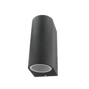 Letsleds Wandlamp LED 2x5Watt ZWART 230Volt IP44 dimbaar