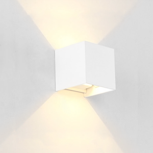 Letsleds Qube Dimbaar Wandlamp LED 6Watt WIT 230Volt IP65