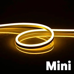 Letsleds Mini LED strip 230V - neon flex warm wit IP54 dimbaar - op maat per 10cm - met stekker