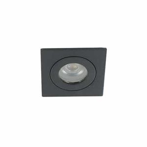 Letsleds LED mini spot GU10 3Watt vierkant ZWART IP65 dimbaar