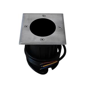 Letsleds LED grondspot armatuur GU10 ZWART 220/230Volt IP65 vierkant