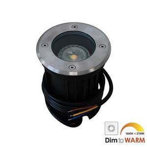 Letsleds LED grondspot GU10 7Watt COB rond RVS dimbaar IP65