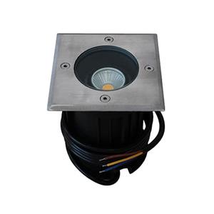 Letsleds LED grondspot GU10 3Watt COB vierkant RVS dimbaar IP65