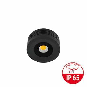 Letsleds LED mini opbouwspot ZWART IP65 5Watt rond dimbaar