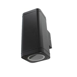 Letsleds Wandlamp LED 2x3Watt ZWART 230Volt IP65 dimbaar