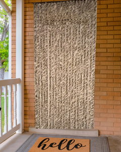 Vliegengordijnen Expert Vliegengordijn Kattenstaarten Taupe Beige Bruin - 100cm x 230cm