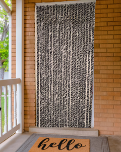 Vliegengordijnen Expert Vliegengordijn Kattenstaarten Zwart-Wit gemeleerd - 100cm x 230cm