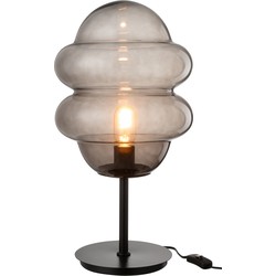 J-Line  Tafellamp Honinglepel Glas Grijs - 28x28x52cm