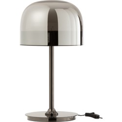 J-Line  Tafellamp Topja Glas|metaal Zilver - 24x24x44.5cm